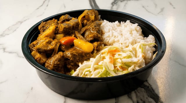 Curry Goat Bowl.