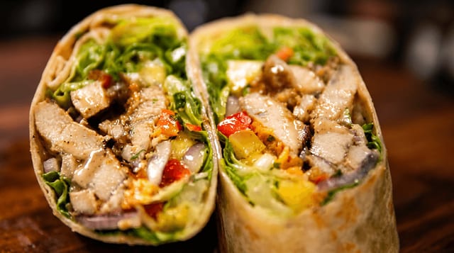 Jerk Chicken Wrap.